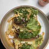 2x aubergine and 1x courgette fritter tacos  at Santa Rosalia in Toulon