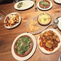 lots of vegan tapas  at Barcelona Wine Bar in Stamford