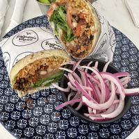 Burrito was solid   at La Taqueria Vegiee in Tijuana