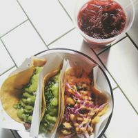 Tacos!! at La Taqueria Vegiee in Tijuana