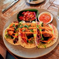 Tempeh taco's at Clear Cafe in Ubud