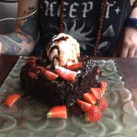 vegan brownie  at Clear Cafe in Ubud