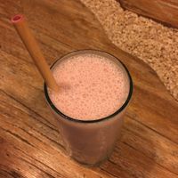 Strawberry mylk shake  at Clear Cafe in Ubud