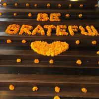 flower art at Clear Cafe in Ubud