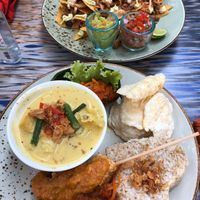 Nachos and nasi campur at Clear Cafe in Ubud