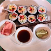 Veggie rolls at Clear Cafe in Ubud