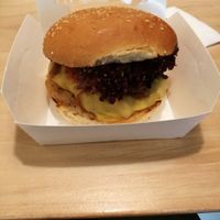 Burger at Vegan Nation in Athens