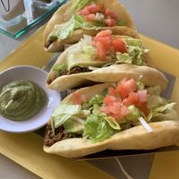 Impossible burger tacos! at Water Garden Cafe in Cleveland