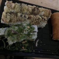 Shiitake To Me (top), Prince Roll (middle), Thai Hippie (bottom), Cowgirl (right).  at Blue Sushi Sake Grill - Preston Hollow Village in Dallas