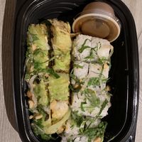 Crunchy cabbage (L), Thai hippie (R)  at Blue Sushi Sake Grill - Preston Hollow Village in Dallas