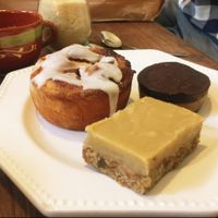 ginger slice and peanut cup at The Joyful Vegan Cafe - Food Van in Dunedin