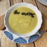 Creamy soup at La Pajarita in Tenerife