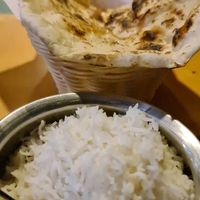 Rice and garlic naan at Curry Park in Crete