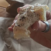 Espresso vegan donut at Wake N Bake Donuts in Carolina Beach