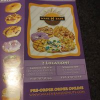 Pamphlet at Wake N Bake Donuts in Carolina Beach