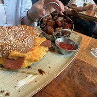 Sorry I had already ate most of it lol. Vegan breakfast sandwich    at Granville in West Hollywood