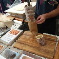 Ready to serve my coconut kurtos at Gabor's Kurtos - Market Stall in Glebe