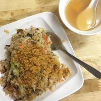Assorted rice w soup - delicious!  at He Fong Su Shi Wu in Hsinchu