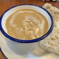 Vegan Curry Cauliflower soup   at Artisan Cafe in Tyndrum
