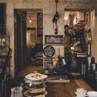 First sight on walking in at Bakeliet Kaffee in Kiel