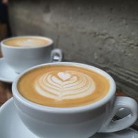 Cappuccino with oatmilk at Bakeliet Kaffee in Kiel