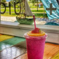 Flamingo 🦩 Smoothie…yum! at Mason Bar in New Smyrna Beach