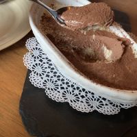 Triple chocolate mousse (tasted more like coffee 🥲) at TIME Vegetarian Kitchen in Santo Domingo