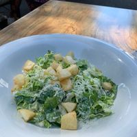 Caesar salad with yuca chunks at TIME Vegetarian Kitchen in Santo Domingo