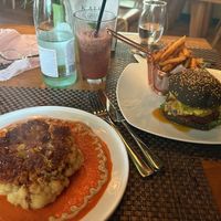 cauliflower steak and mint watermelon juice   at TIME Vegetarian Kitchen in Santo Domingo