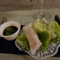 Springrolls at TIME Vegetarian Kitchen in Santo Domingo