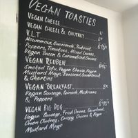 Vegan menu. at The Coffee Counter in Brighton