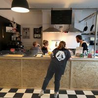 Grumpy Panda counter at Grumpy Panda Slice Shop & Deli in Gateshead