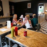 Grumpy Panda dining area  at Grumpy Panda Slice Shop & Deli in Gateshead