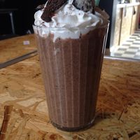 Banana mud pie smoothie at Grumpy Panda Slice Shop & Deli in Gateshead