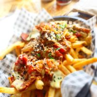 Cheezestake fries at Grumpy Panda Slice Shop & Deli in Gateshead