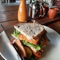 Vegan stack at The Juicery Cafe in Pokhara
