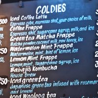 Menu at The Juicery Cafe in Pokhara