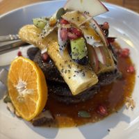 Millet pancakes  at The Juicery Cafe in Pokhara