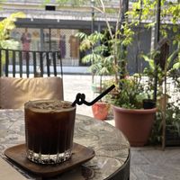 Iced americano   at The Juicery Cafe in Pokhara