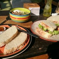 Vegan selection at The Juicery Cafe in Pokhara