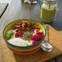 Açai bol at The Juicery Cafe in Pokhara