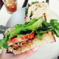 Vegan (not quite) BLAT at The Juicery Cafe in Pokhara