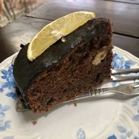 Vegan Chocolate Orange Cake at The Juicery Cafe in Pokhara