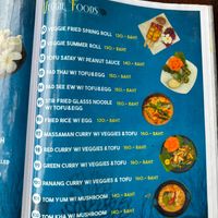 Vegetarian menu at Lanta A&J Klong-Khong Beach Resort in Koh Lanta