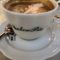 Soymilk Cappuccino  at Dolce Pisa in Pisa