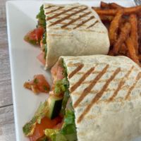 Buffalo Chick’n wrap!  at Simply Green Cafe in Ramsey