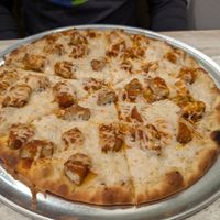 White pie, buffalo chicken added at Simply Green Cafe in Ramsey