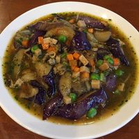 toon eggplant  at Mei Sin 美欣素食 in Hualien