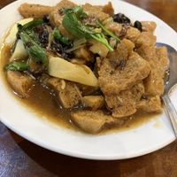 One of the faux-meat dishes - very tasty  at Mei Sin 美欣素食 in Hualien