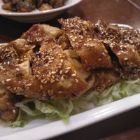 Gluten with sesame at Mei Sin 美欣素食 in Hualien